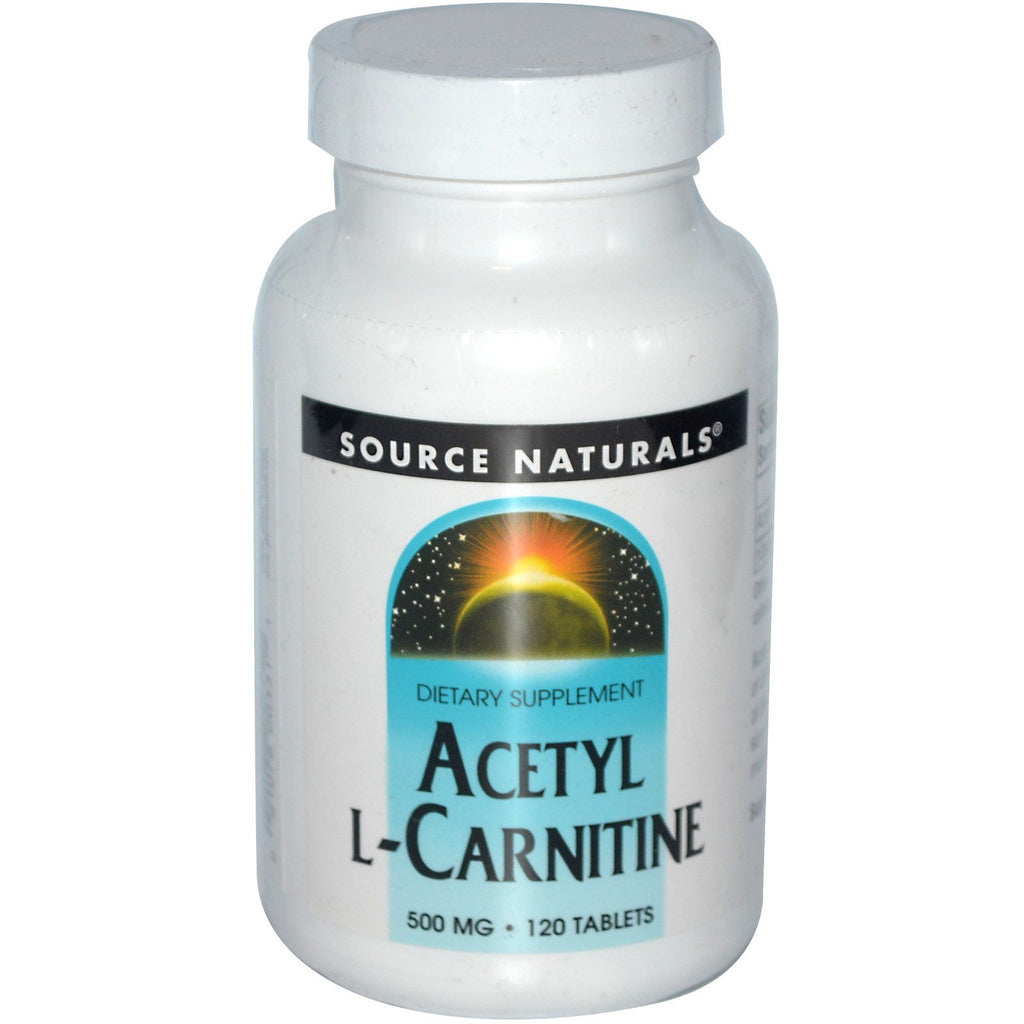 Source Naturals, acetil L-carnitină, 500 mg, 120 tablete