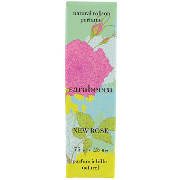 Sarabecca, Parfum naturel à bille, Rose nouvelle, 0,25 fl oz (7,5 ml)