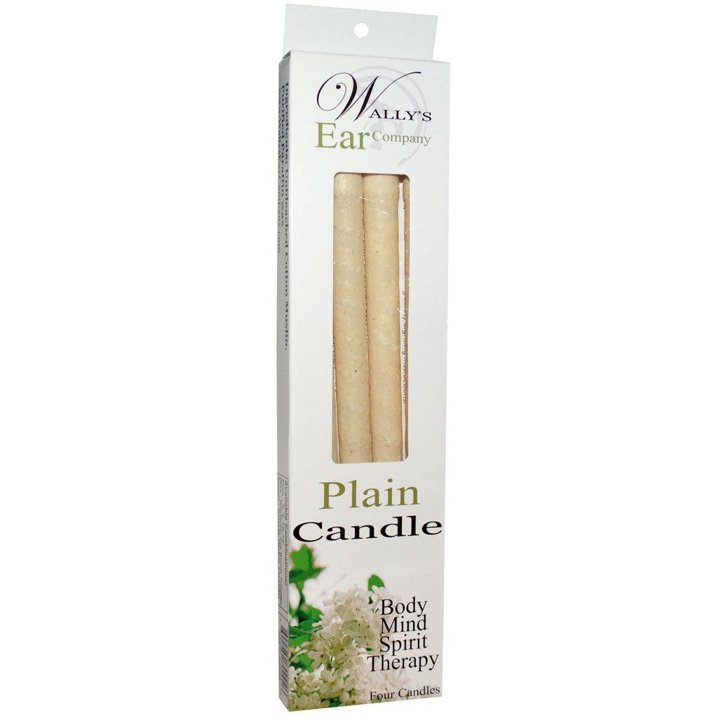 Wally's Natural Products, Plain Candle, 4 Candles