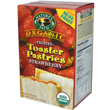 Nature's Path,  Frosted Toaster Pastries, Strawberry, 6 Tarts, 52 g Each