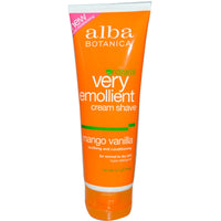 Alba Botanica, Natural Very Emollient, Cream Shave, Mango Vanilla, 8 oz (227 g)