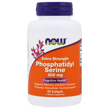Now Foods, Phosphatidyl Sérine Extra Forte, 300 mg, 50 Gélules