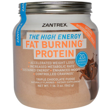 Zoller Laboratories, Proteína em Pó para Queima de Gordura, Fudge Triplo de Chocolate, 542 g (1 lb 3 oz)