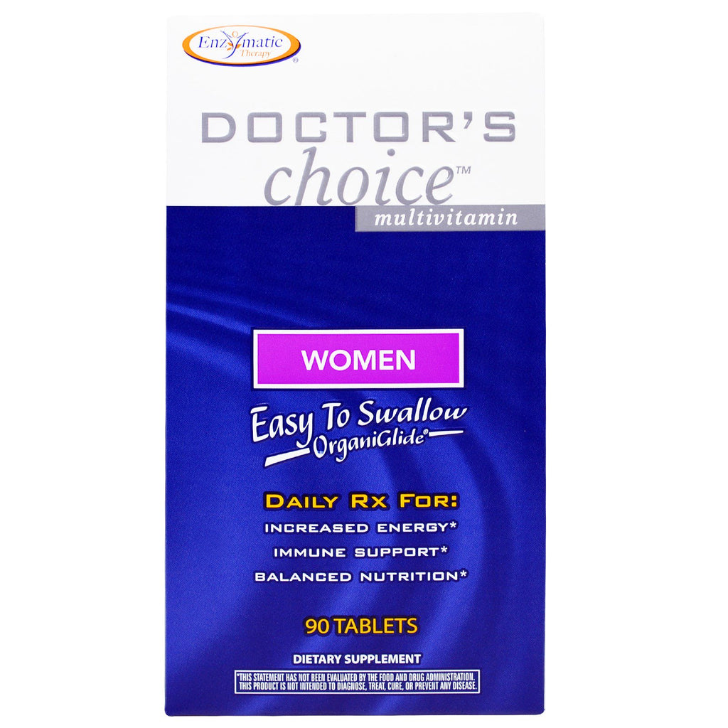 Enzymatisk terapi, Doctor's Choice Multivitamin, for kvinner, 90 tabletter