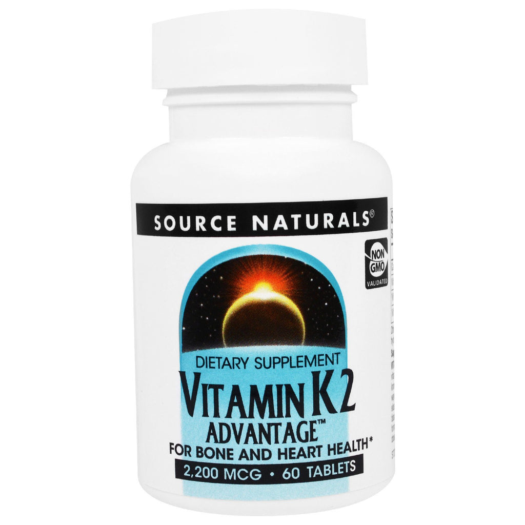 Source Naturals, Vitamine K2-voordeel, 2.200 mcg, 60 tabletten