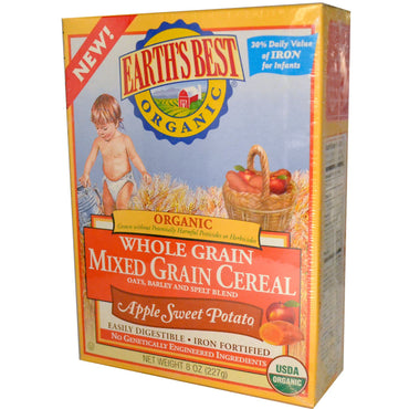 Earth's Best  Whole Grain Mixed Grain Cereal Apple Sweet Potato 8 oz (227 g)