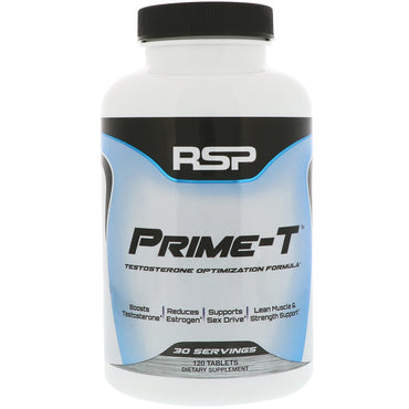 RSP Nutrition, Prime-T, Testosteron-Booster, 120 Tabletten
