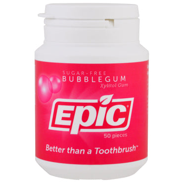 Epic Dental Xylitol Gum Sugar-Free Bubblegum 50 Pieces