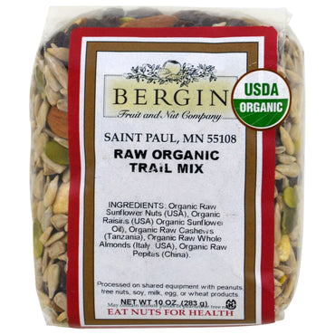 Bergin Fruit and Nut Company, Mistura Raw Trail, 283 g (10 oz)