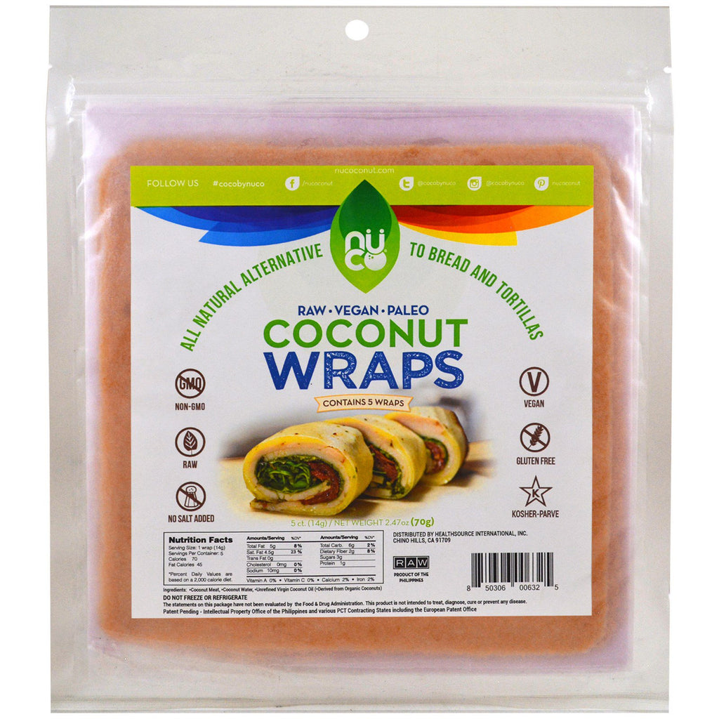 NUCO Coconut Wraps Original 5 Wraps - (14 g) styck