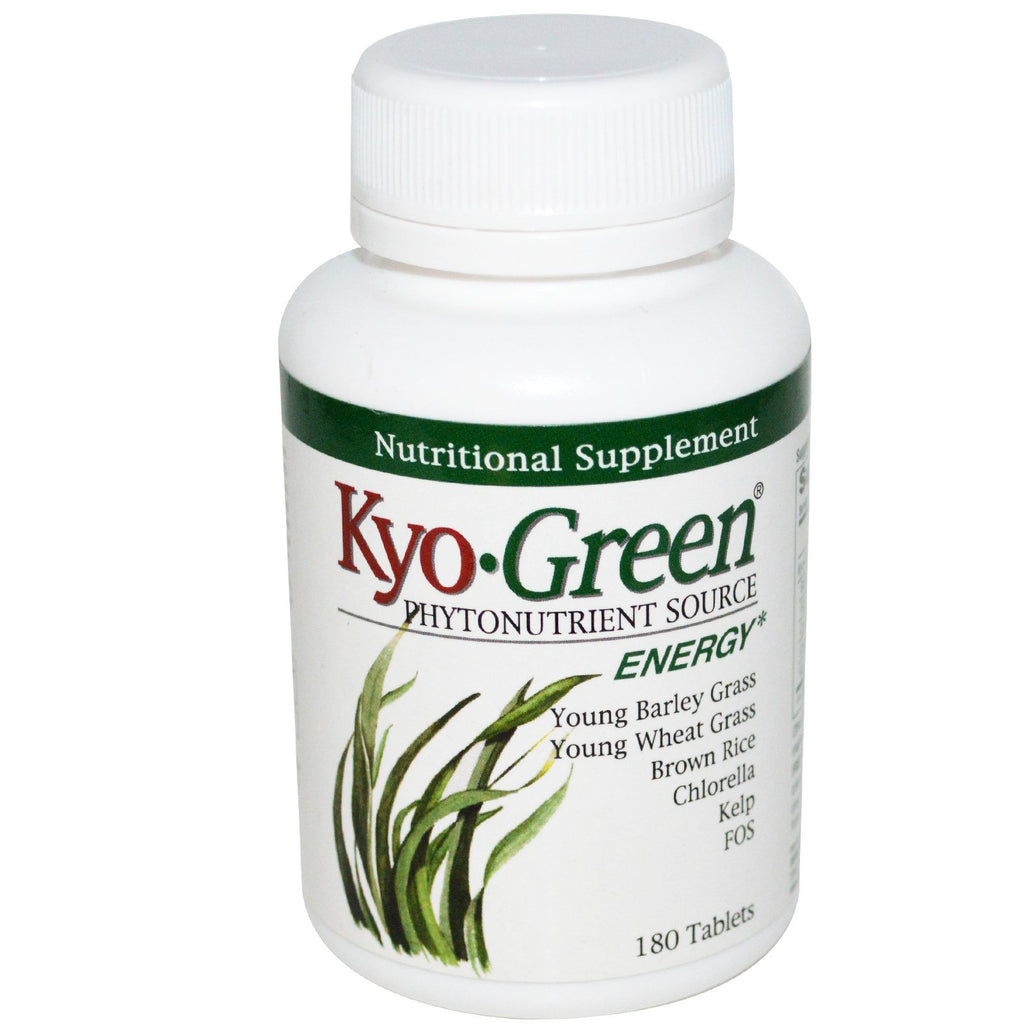 Wakunaga - kyolic, source de phytonutriments kyo-vert, énergie, 180 comprimés