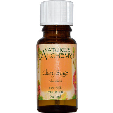 Nature's Alchemy, Clary Sage, essensiell olje, 0,5 oz (15 ml)