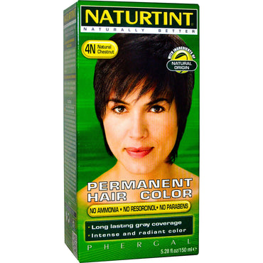 Naturtint, Tinte permanente para el cabello, Castaño natural 4N, 150 ml (5,28 oz. líq.)