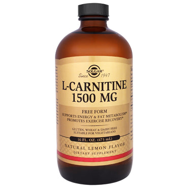 Solgar, L-カルニチン、天然レモン風味、1500 mg、16 fl oz (473 ml)