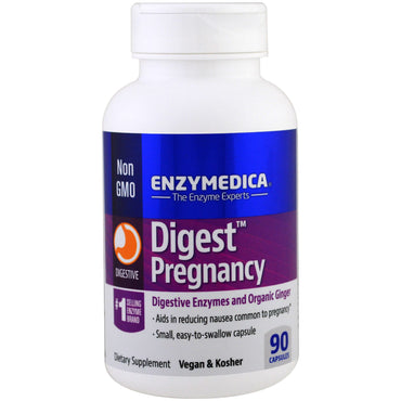 Enzymedica, Digerir el embarazo, 90 cápsulas