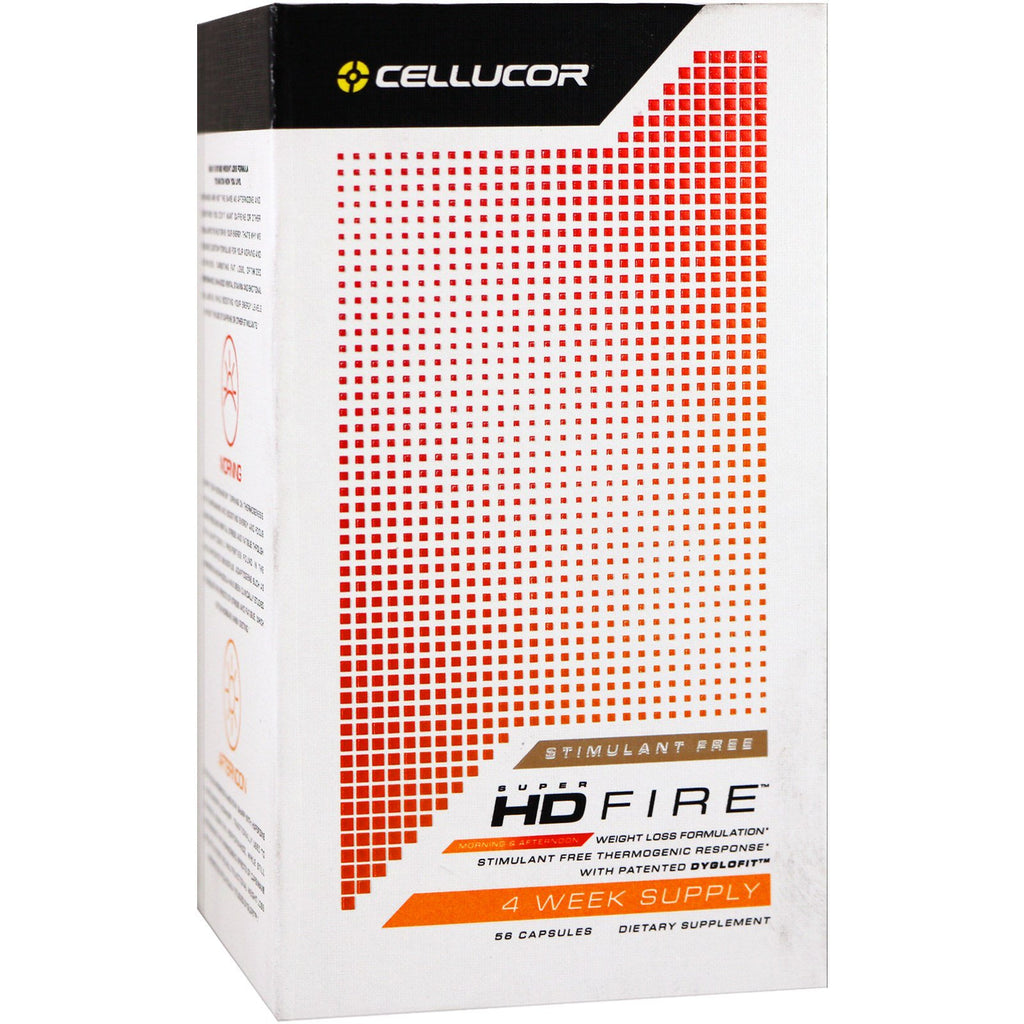 Cellucor, Super HD Fire, sin estimulantes, 56 cápsulas