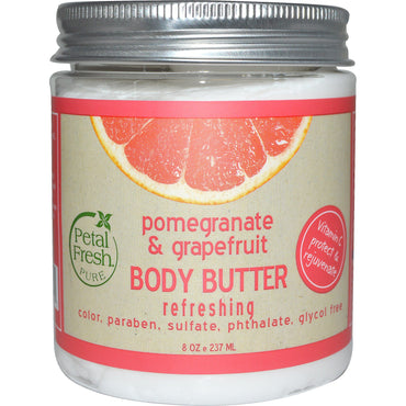 Petal Fresh, Pure, Body Butter, Refreshing, Pomegranate & Grapefruit, 8 oz (237 ml)