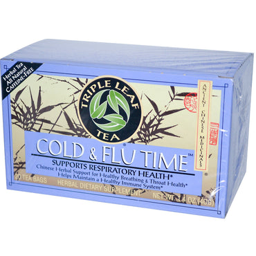 Triple Leaf Tea, Cold & Flu Time, 20 Tea Bags, 1.4 oz (40 g)