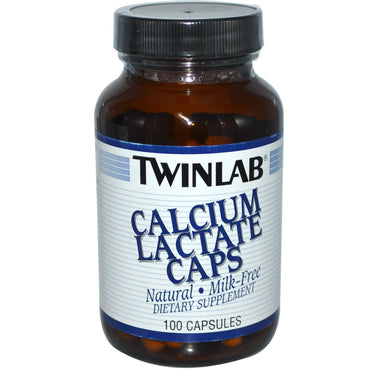 Twinlab, Calcium Lactate Caps, 100 Capsules