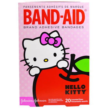 Band-aid, bandagens adesivas, hello kitty, 20 tamanhos variados