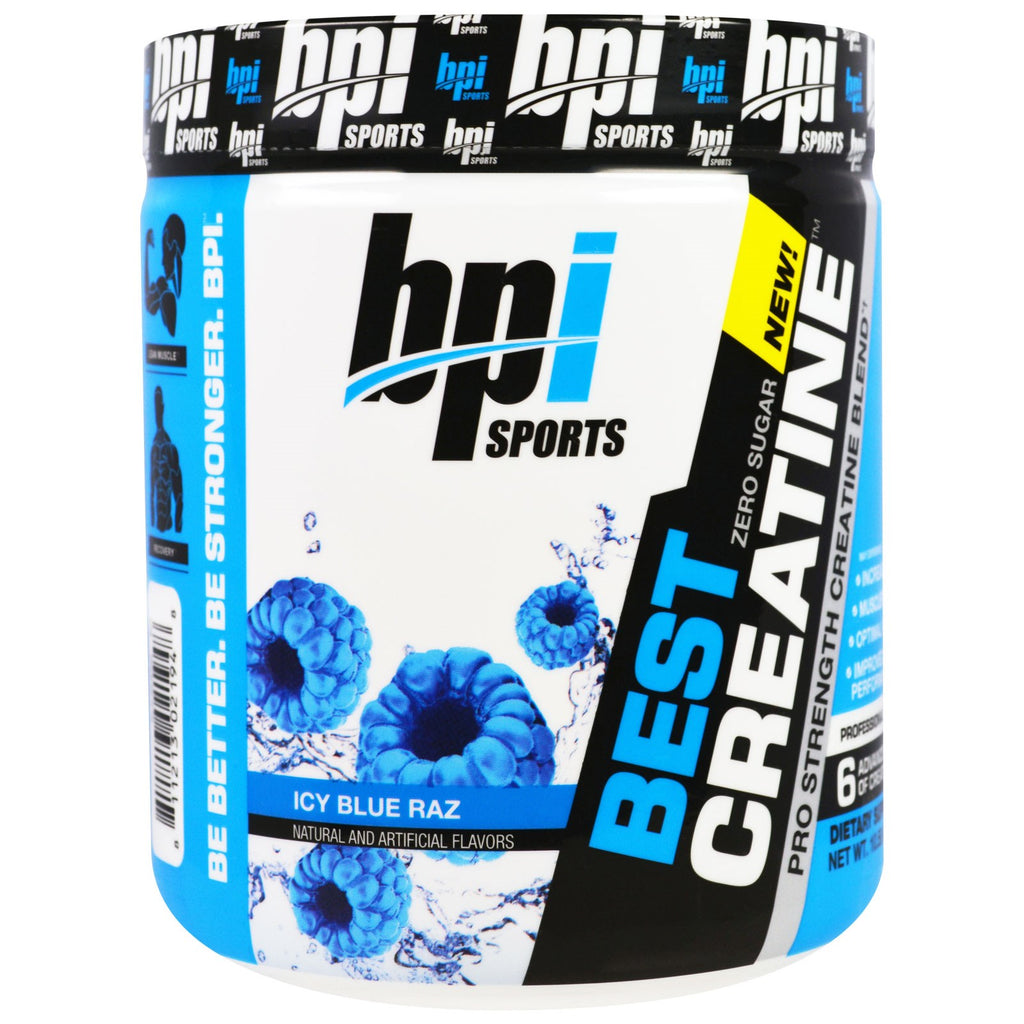 BPI Sports, Najlepsza mieszanka kreatyny Creatine Pro Strength, Icy Blue Raz, 10,58 uncji (300 g)