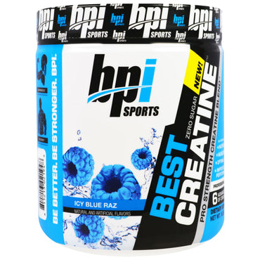 BPI Sports, ベスト クレアチン プロ ストレングス クレアチン ブレンド、Icy Blue Raz、10.58 オンス (300 g)