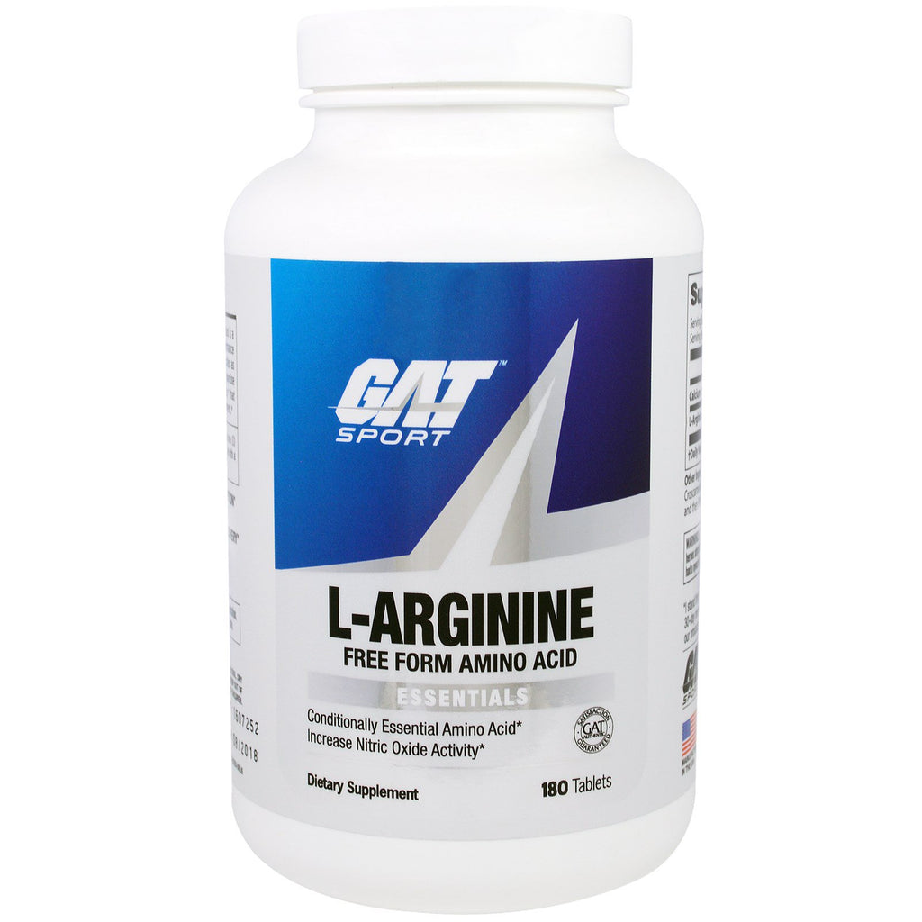Gat, L-Arginin, 180 Tabletten