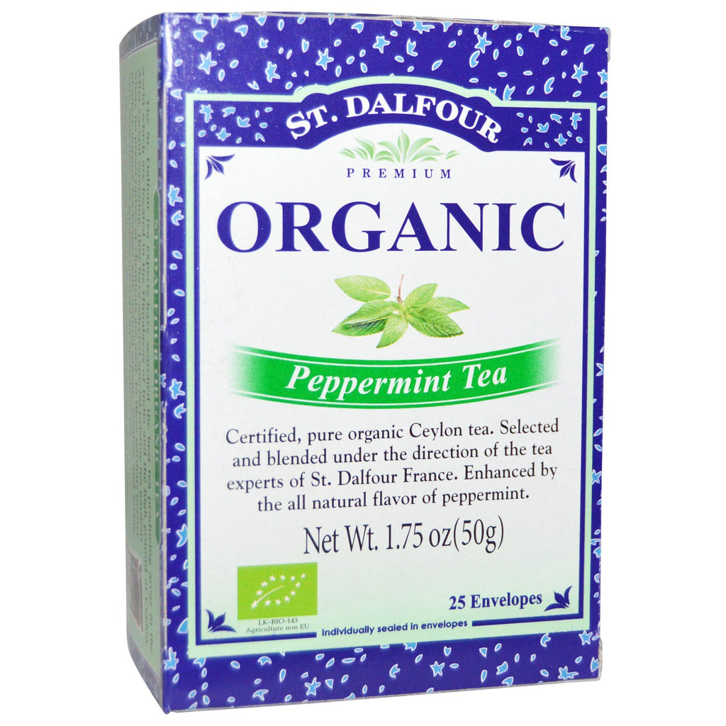 St. Dalfour, Peppermint Tea, 25 Tea Bags, 1.75 oz (50 g)