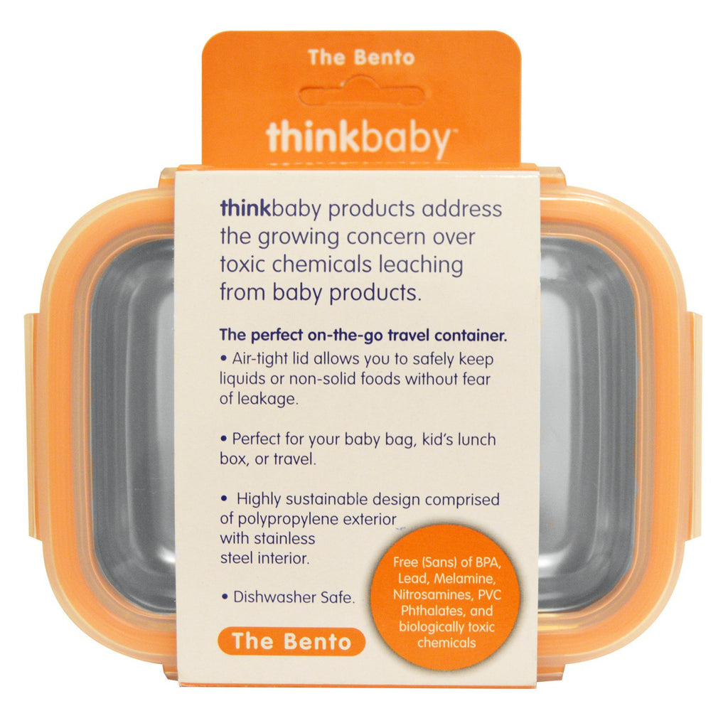 Think, Thinkbaby, The Bento Box, naranja, 9 oz (250 ml)