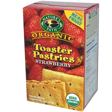 Nature's Path,  Toaster Pastries, Strawberry, 6 Tarts, 52 g Each