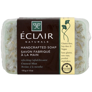 Eclair Naturals, صابون مصنوع يدويًا، الشوفان والنعناع، ​​6 أونصة (170 جم)