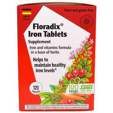 Flora, Suplemento en tabletas de hierro Floradix, 120 tabletas