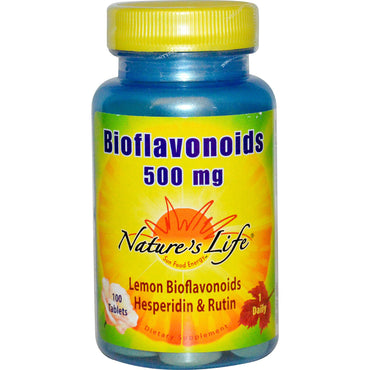 Nature's Life, Bioflavonoïdes, 500 mg, 100 comprimés
