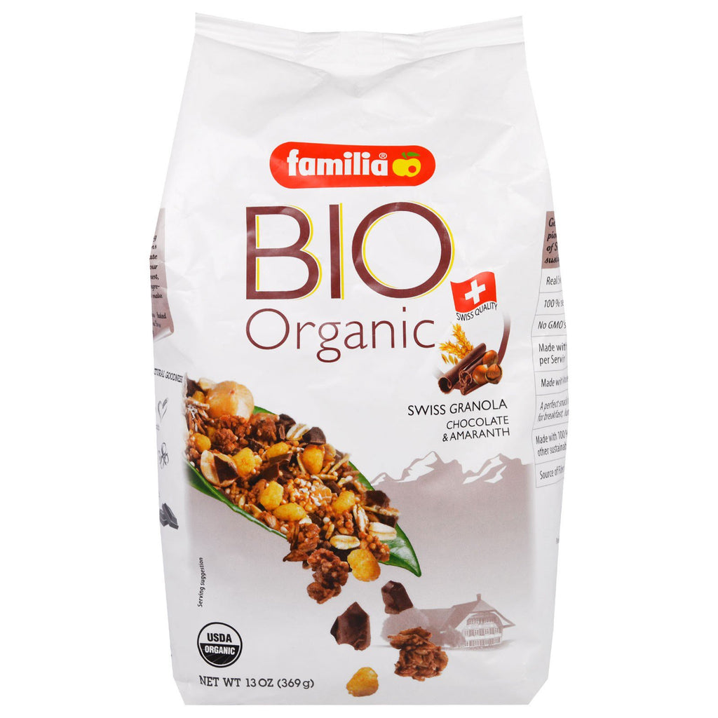 Familia, Bio, schweizisk granola, choklad och amaranth, 13 oz (369 g)