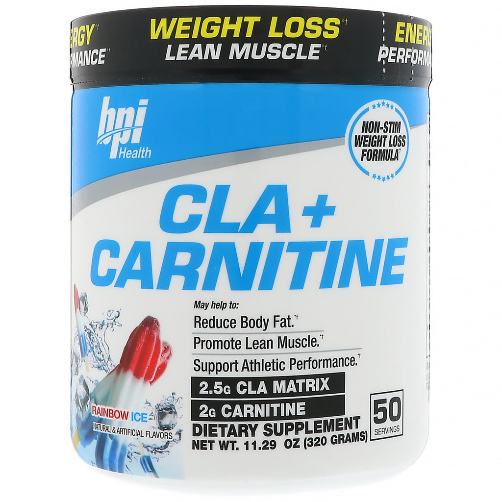 BPI Sports, CLA + karnityna, Rainbow Ice, 11,29 uncji (320 g)