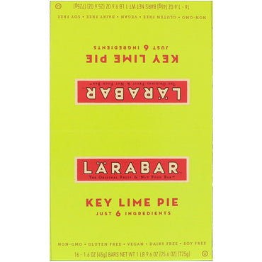Larabar, plăcintă cu lime cheie, 16 batoane, 1,6 oz (45 g) fiecare