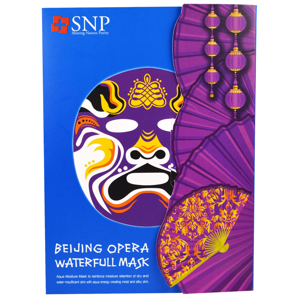 SNP, Maschera Waterfull dell'Opera di Pechino, 10 maschere x (25 ml) ciascuna