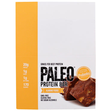 Julian Bakery, Paleo Protein Bar, Migdale Fudge, 12 Batoane, 2,0 oz (56,3 g) fiecare