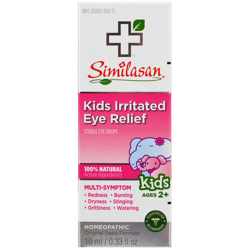 Similasan, calmarea ochilor iritați pentru copii, picături pentru ochi sterile, cu vârsta peste 2 ani, 0,33 fl oz (10 ml)