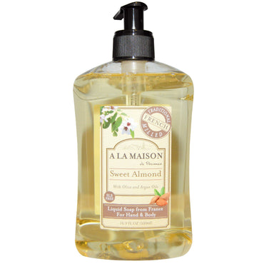 A La Maison de Provence, Hand and Body Liquid Soap, Sweet Almond, 16.9 fl oz (500 ml)