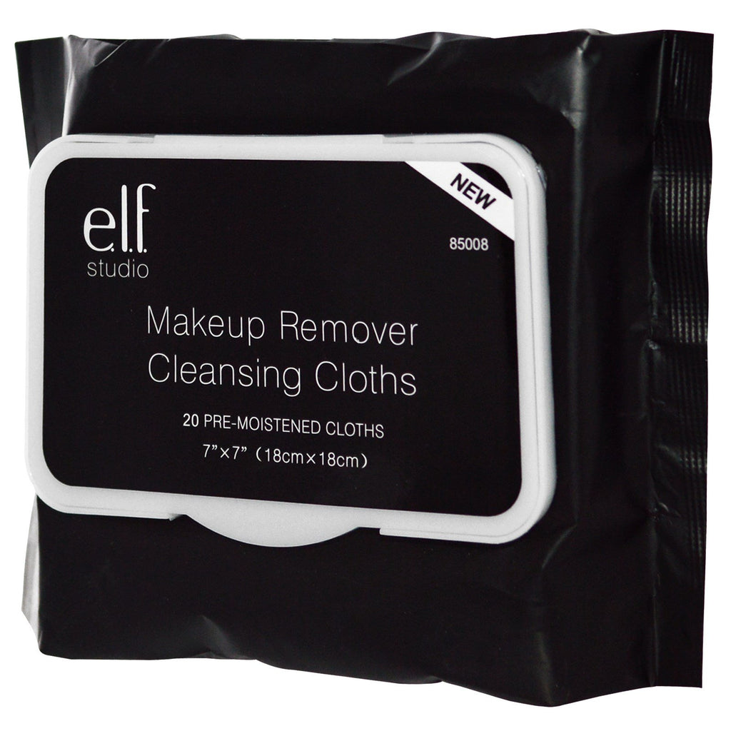 E.L.F. Cosmetics, Makeup Remover Cleansing Cloths, 20 Pre-Moistened Cloths