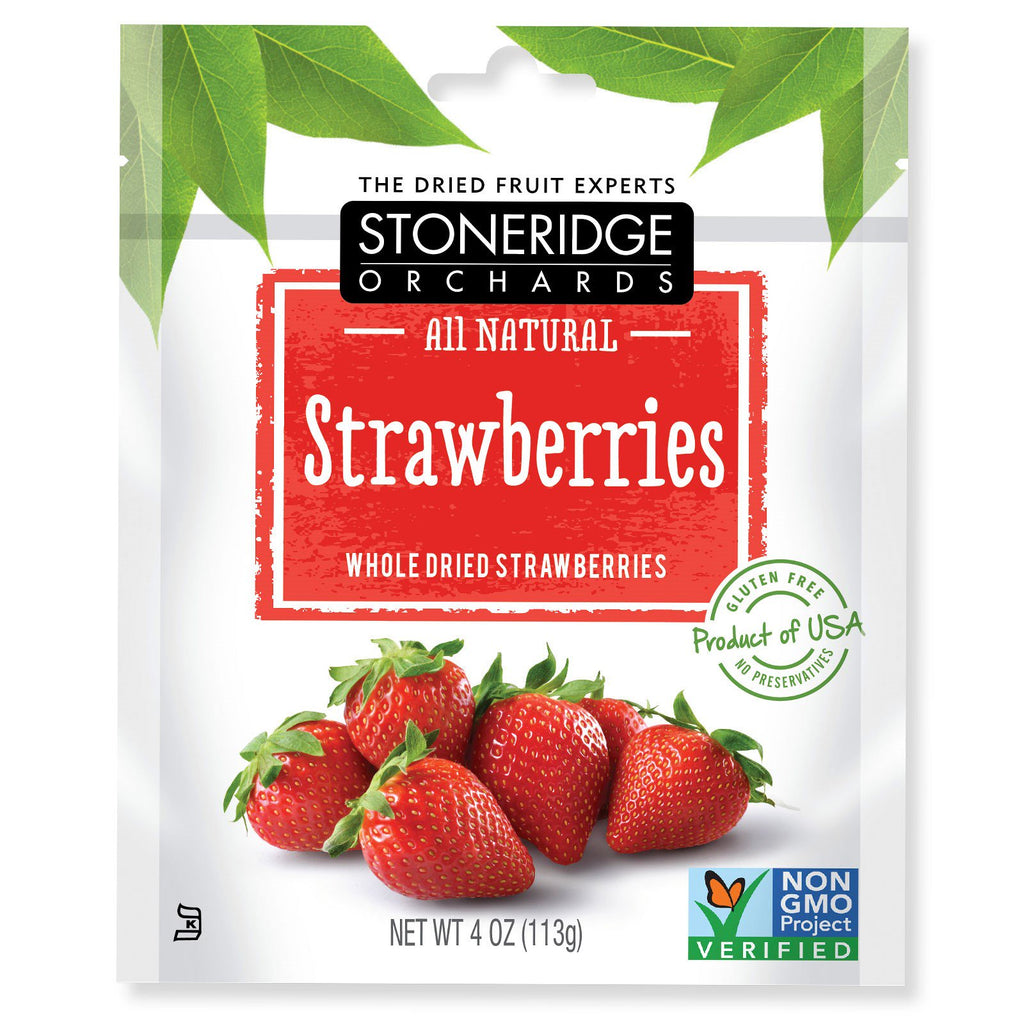 Vergers Stoneridge, fraises, fraises entières séchées, 4 oz (113 g)