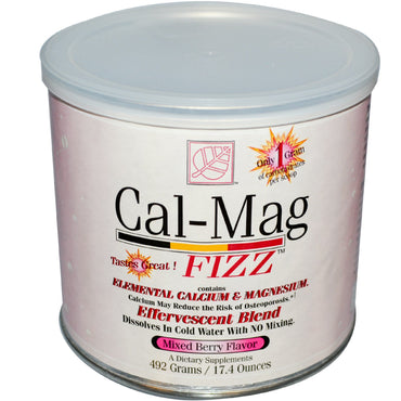 Baywood, Cal-Mag Fizz, sabor a bayas mixtas, 17,4 oz (492 g)