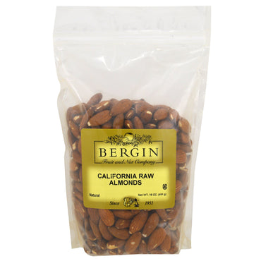 Bergin Fruit and Nut Company, Amêndoas Cruas da Califórnia, 454 g (16 onças)