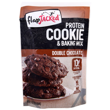 FlapJacked, 단백질 쿠키 및 베이킹 믹스, 더블 초콜릿, 255g(9oz)