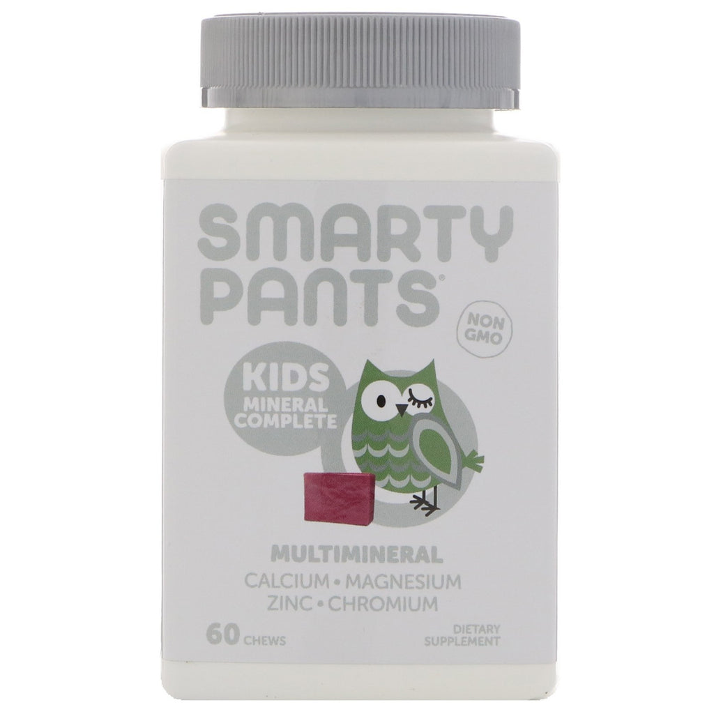 Smartypants, completo minerale per bambini, multiminerale, frutti di bosco, 60 masticabili