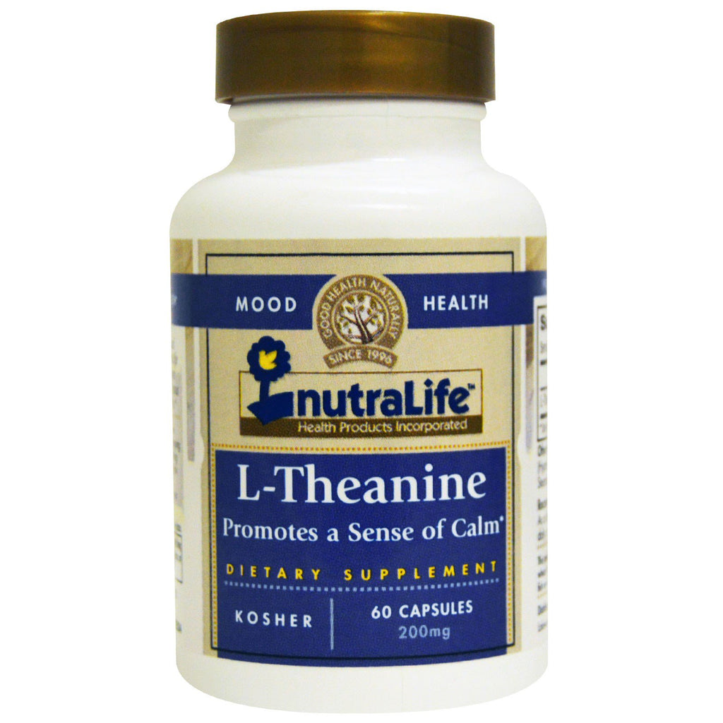 NutraLife, L-Theanin, 200 mg, 60 kapsler