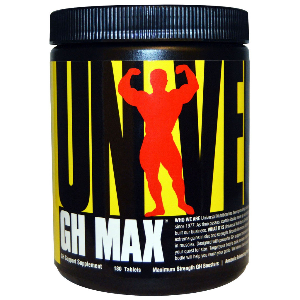 Universal nutrition, gh max, gh support supplement, 180 tabletter