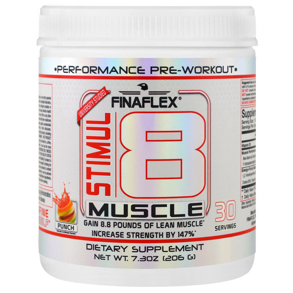 Finaflex, Stimul8 Muscle, Punch, 7.30 oz (206 גרם)