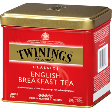 Twinings, קלאסיקות, ארוחת בוקר אנגלית תה רופף, 7.05 אונקיות (200 גרם)